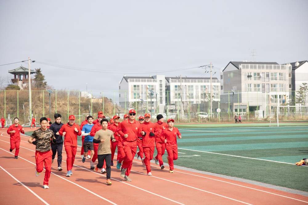 U.S. Marines and Republic of Korea forces strengthen partnership through physical training during Freedom Shield 26