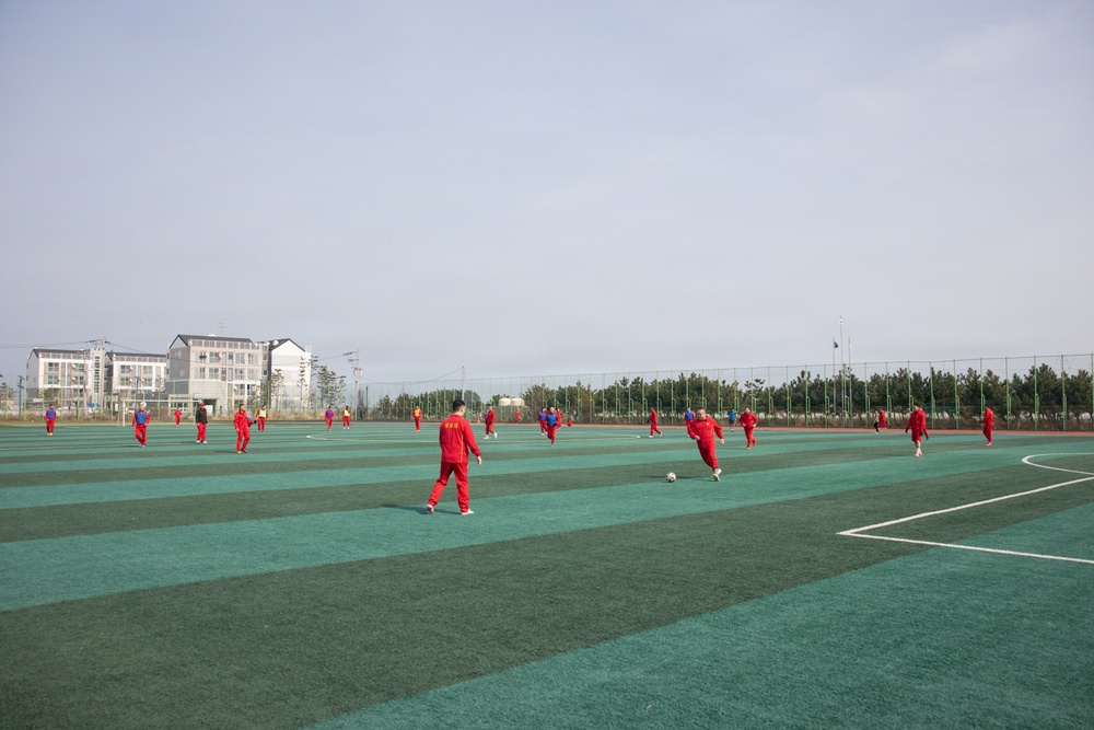 U.S. Marines and Republic of Korea forces strengthen partnership through physical training during Freedom Shield 26