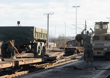 CORE26 | U.S. Marines Offload Ground and Logistical Equipment from a Train after Arctic Exercise