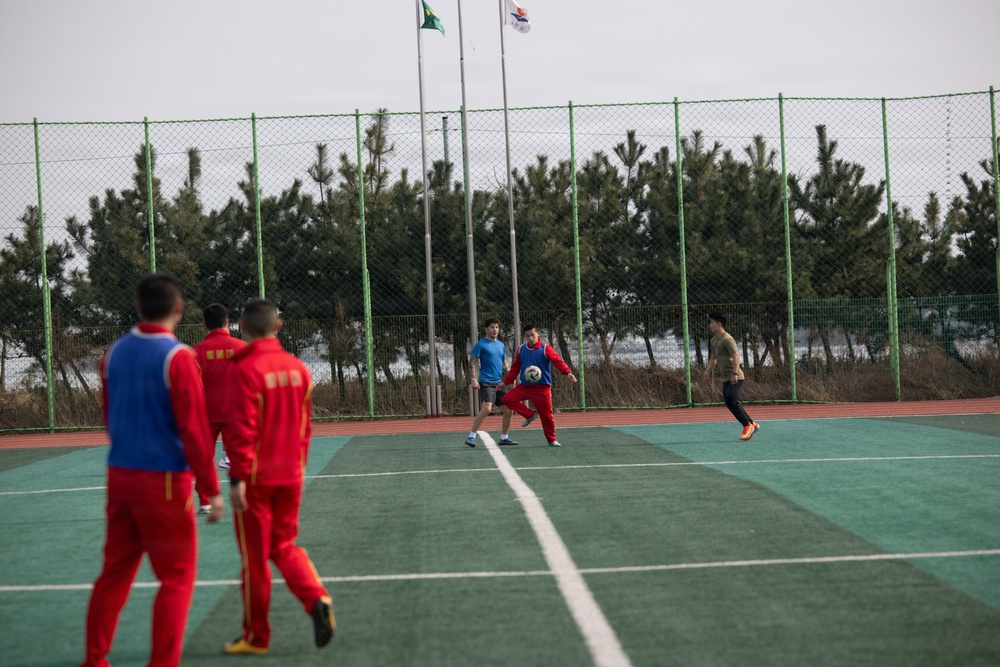 U.S. Marines and Republic of Korea forces strengthen partnership through physical training during Freedom Shield 26