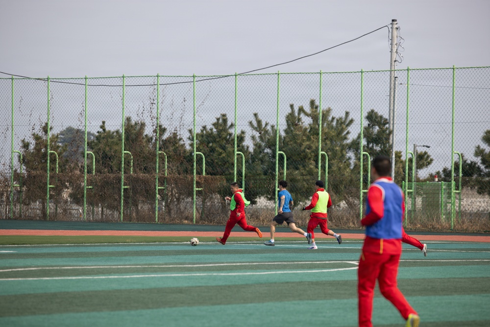 U.S. Marines and Republic of Korea forces strengthen partnership through physical training during Freedom Shield 26