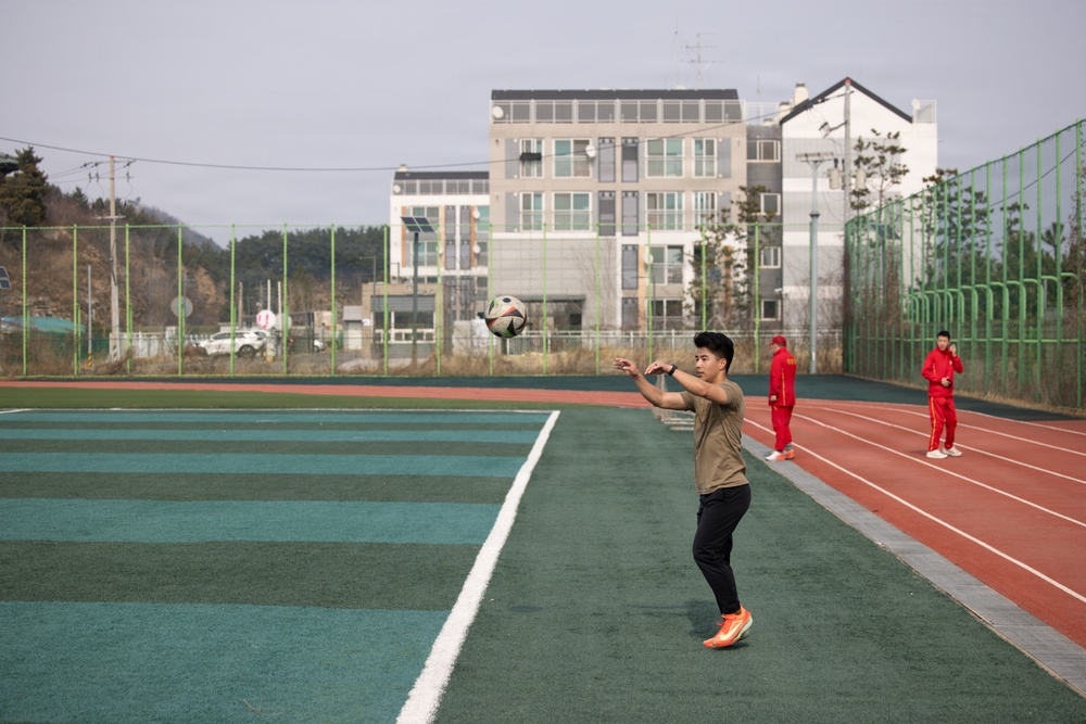 U.S. Marines and Republic of Korea forces strengthen partnership through physical training during Freedom Shield 26