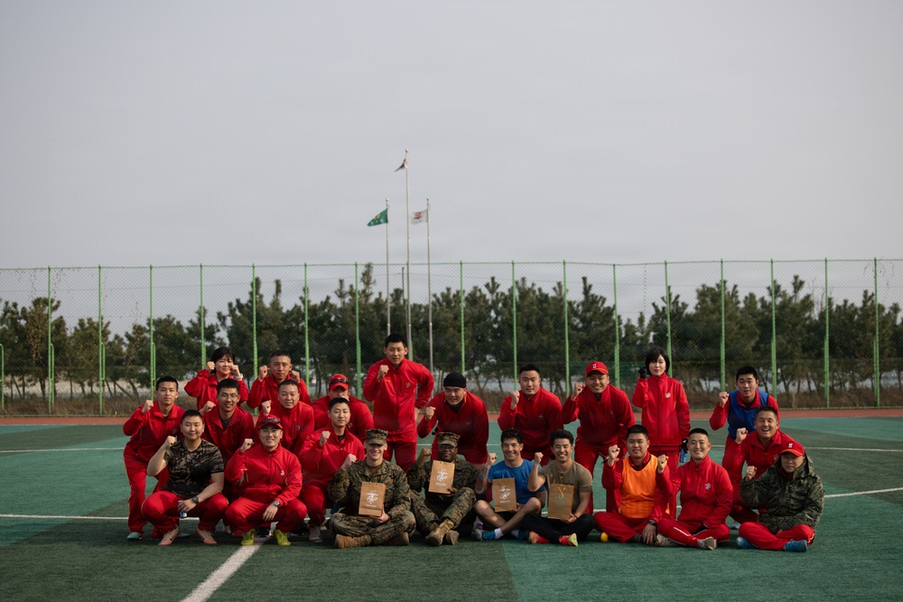 U.S. Marines and Republic of Korea forces strengthen partnership through physical training during Freedom Shield 26
