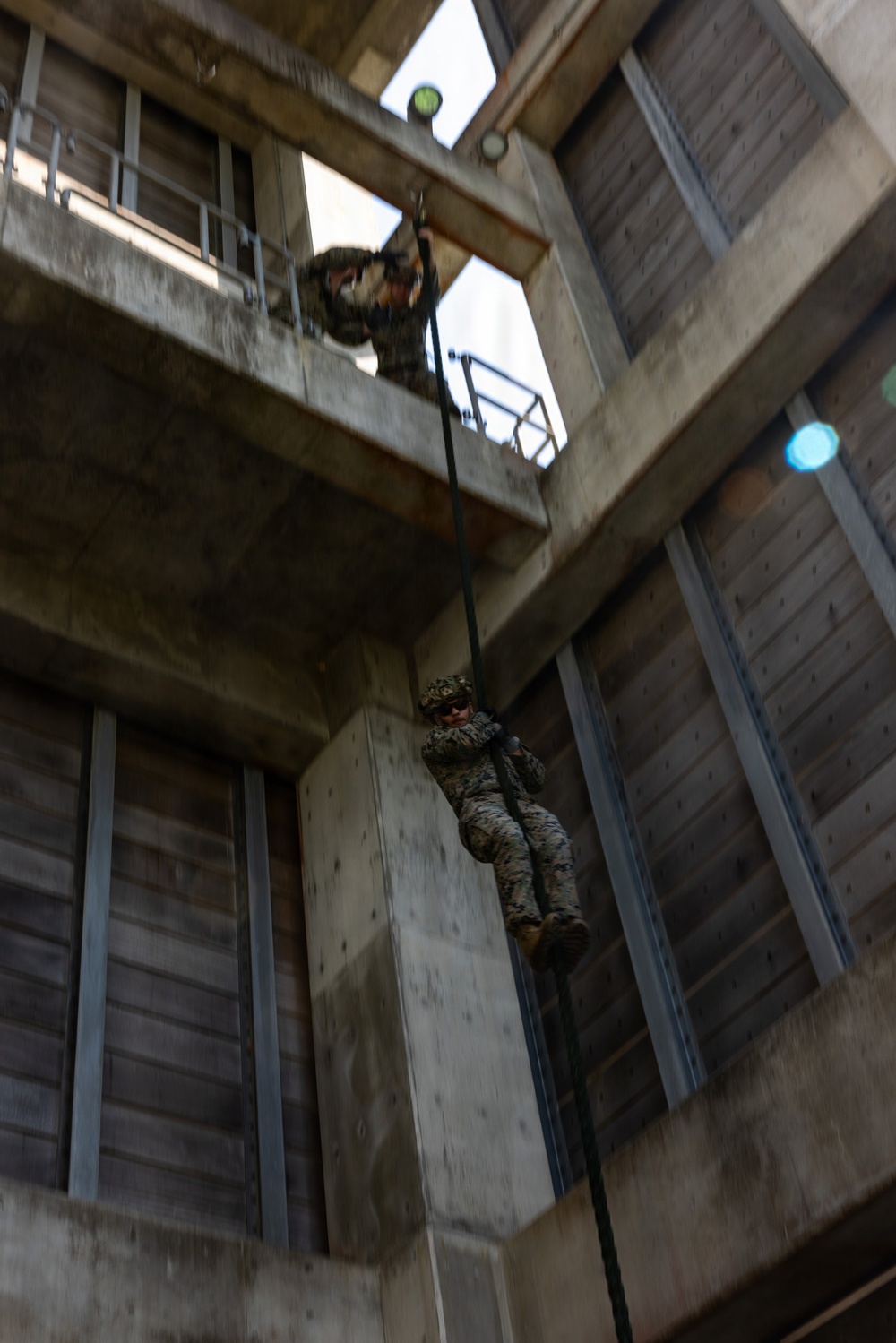 U.S. Marines with 4th Marine Regiment Conduct Fast-Rope Training