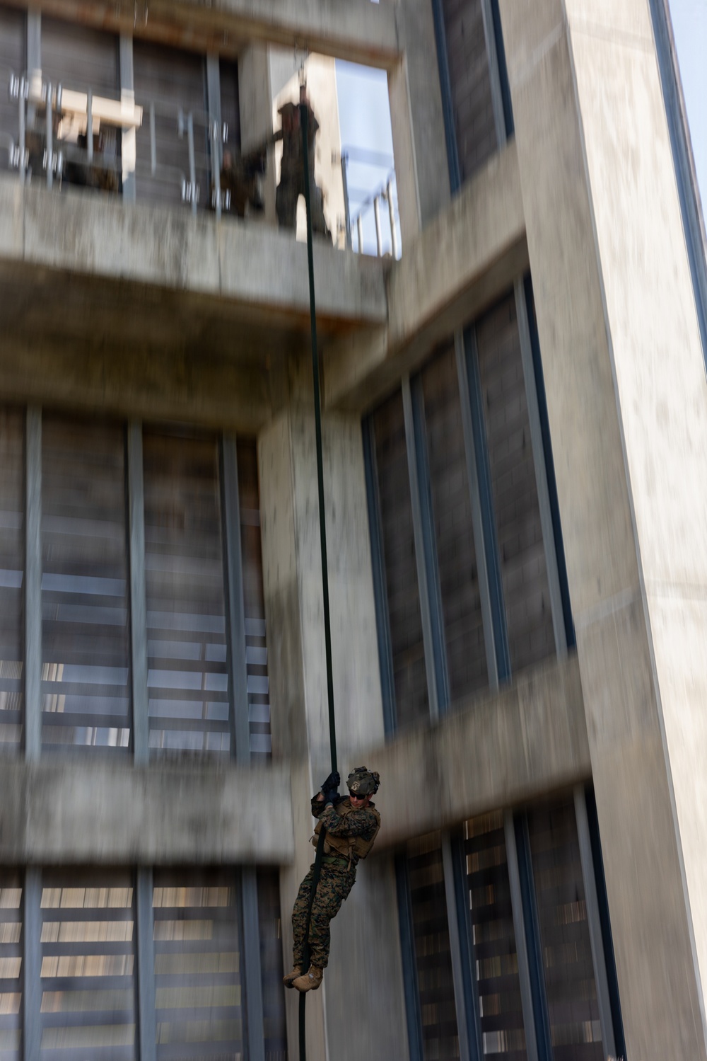 U.S. Marines with 4th Marine Regiment Conduct Fast-Rope Training