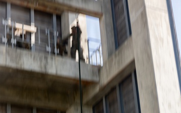 U.S. Marines with 4th Marine Regiment Conduct Fast-Rope Training