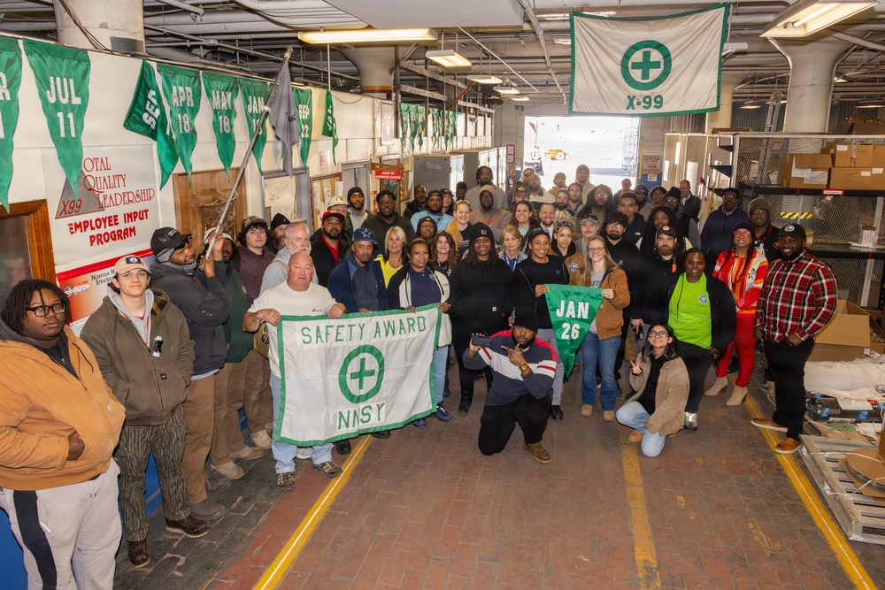 NNSY's Shop 89 Honored with the January 2026 Safety Flag