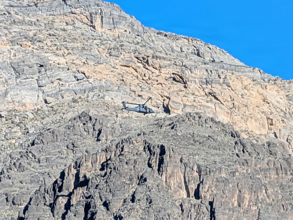 Air Force helicopter crew rescues stranded hiker from Nevada cliffside