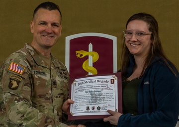 30th Medical Brigade Volunteer of the Quarter Recognition Ceremony