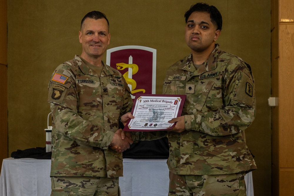 30th Medical Brigade Volunteer of the Quarter Recognition Ceremony