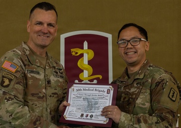 30th Medical Brigade Volunteer of the Quarter Recognition Ceremony