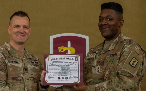 30th Medical Brigade Volunteer of the Quarter Recognition Ceremony