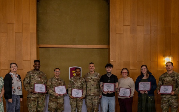 30th Medical Brigade Volunteer of the Quarter Recognition Ceremony
