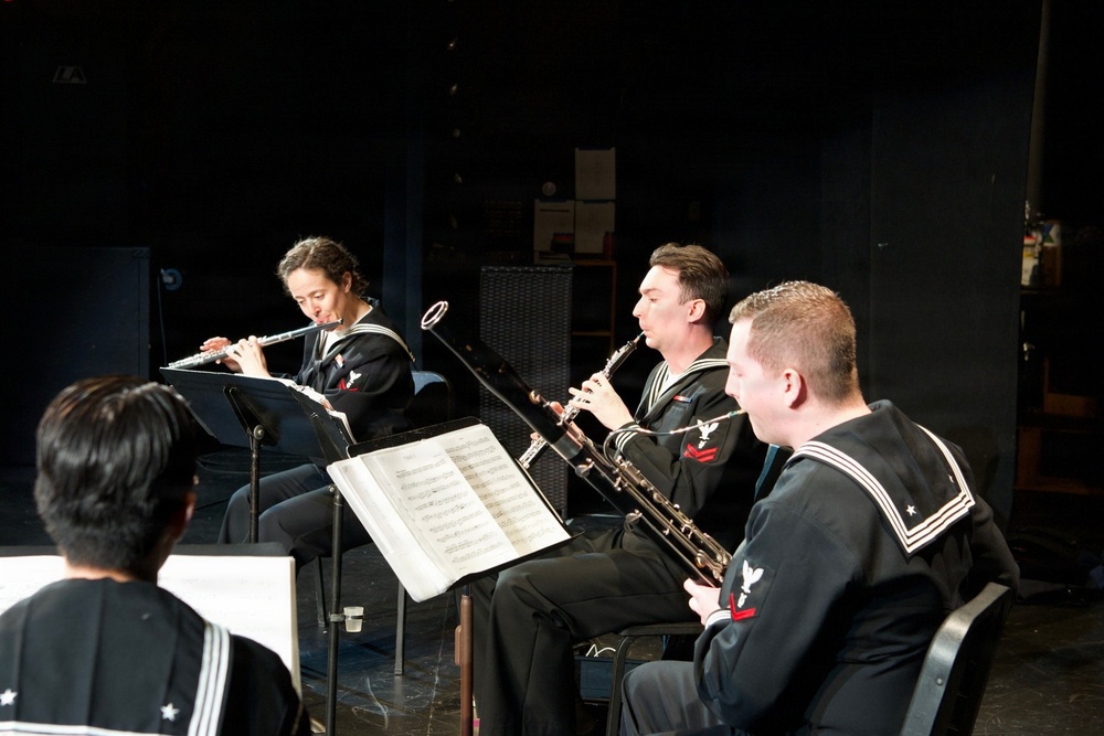 Navy Band Northeast performs at Windsor High School