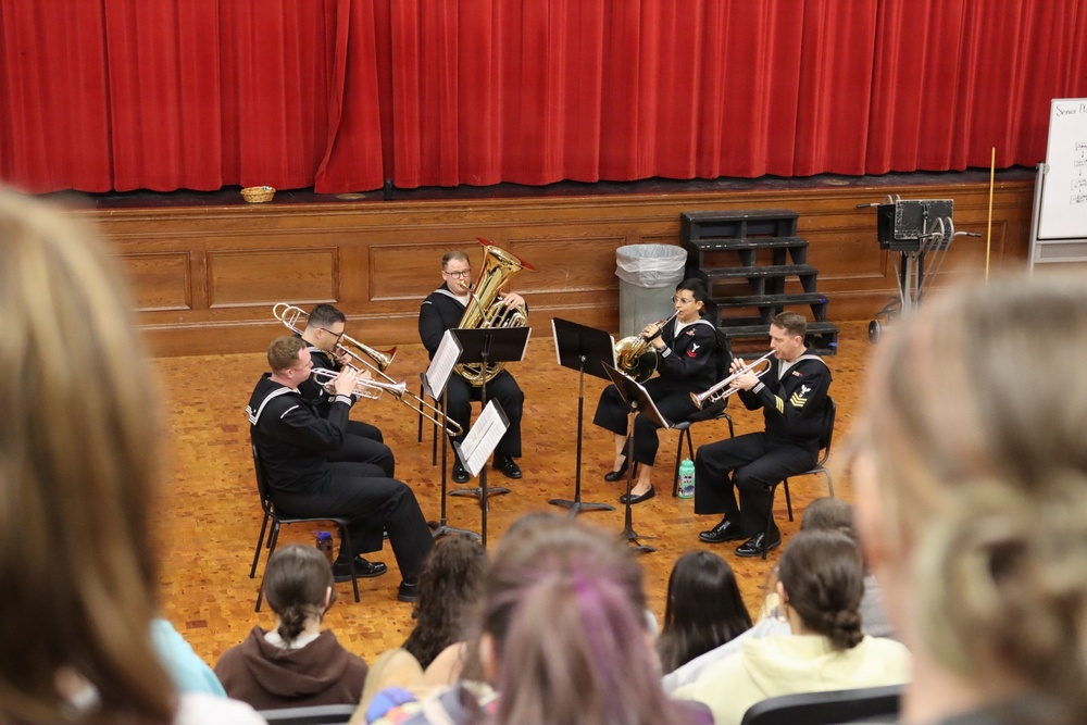 Navy Band Northeast performs at Stevens High School