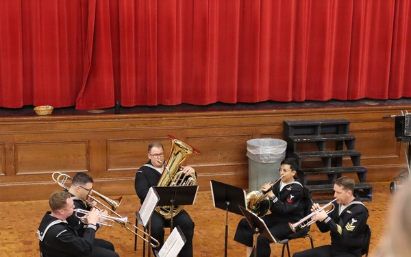 Navy Band Northeast performs at Stevens High School