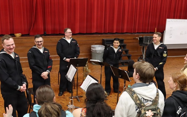 Navy Band Northeast performs at Stevens High School