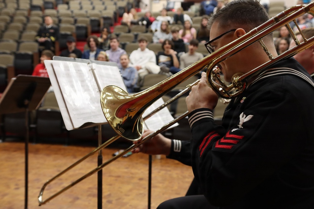 Navy Band Northeast performs at Stevens High School