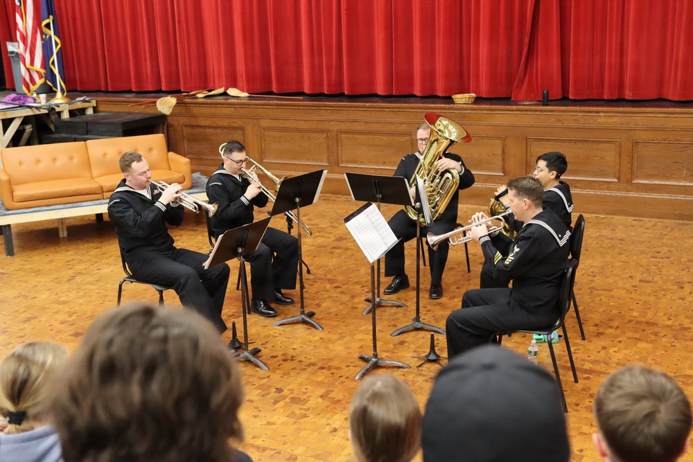 Navy Band Northeast performs at Stevens High School