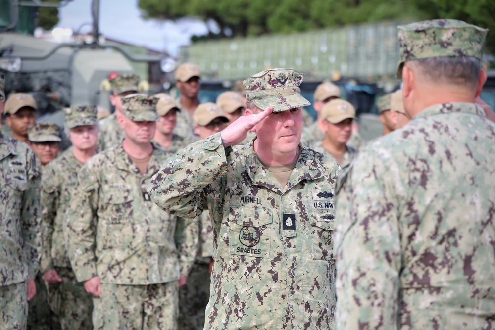 Chief Builder Sean Purnell Reenlists at 22 NCR in Rota