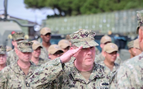Chief Builder Sean Purnell Reenlists at 22 NCR in Rota