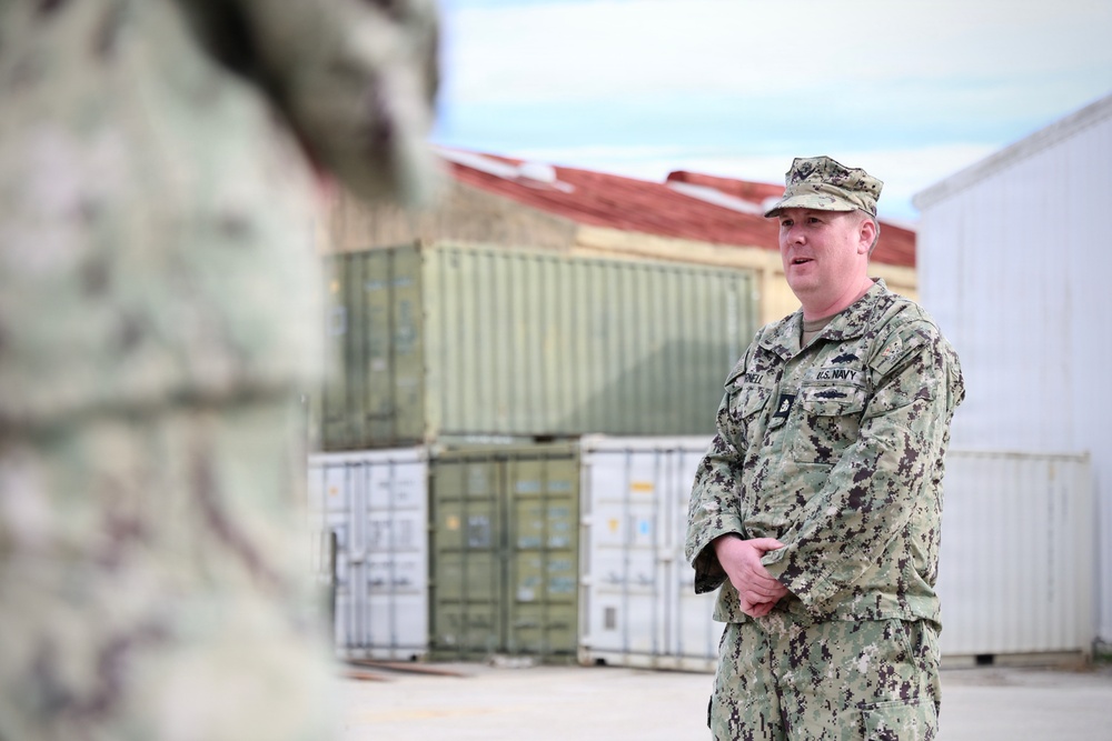Chief Builder Sean Purnell Reenlists at 22 NCR in Rota