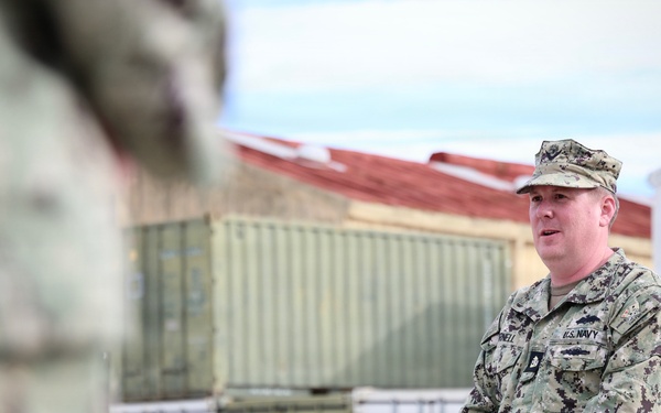 Chief Builder Sean Purnell Reenlists at 22 NCR in Rota