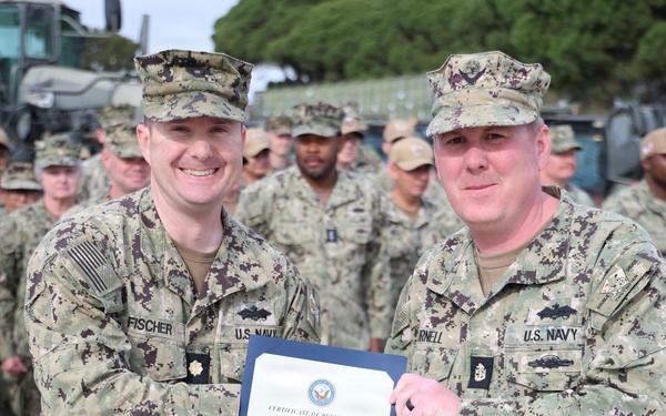 Chief Builder Sean Purnell Reenlists at 22 NCR in Rota