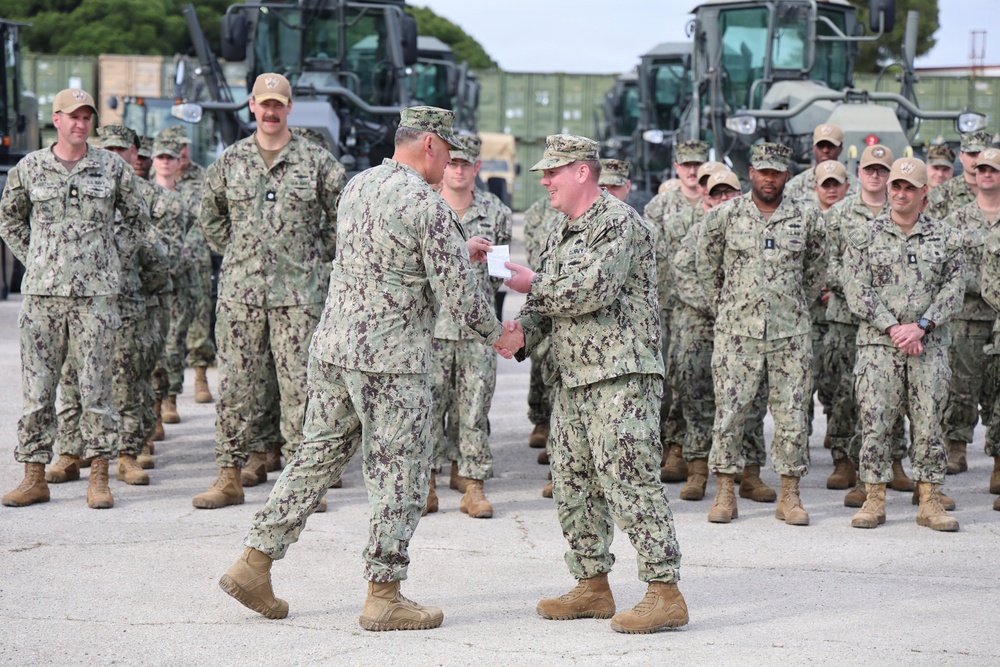 Chief Builder Sean Purnell Reenlists at 22 NCR in Rota