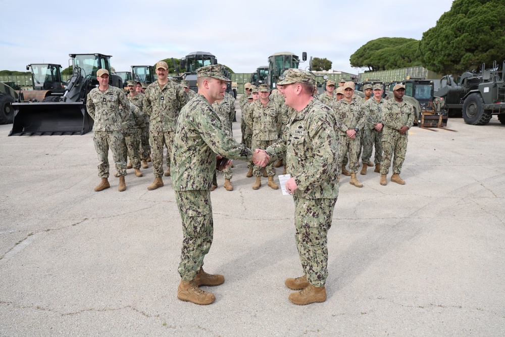 Chief Builder Sean Purnell Reenlists at 22 NCR in Rota