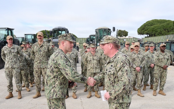 Chief Builder Sean Purnell Reenlists at 22 NCR in Rota