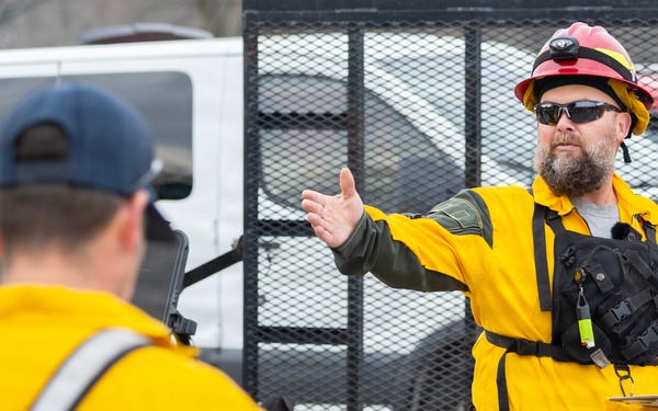 Wright-Patt conducts perscribed burn on historic prairie.