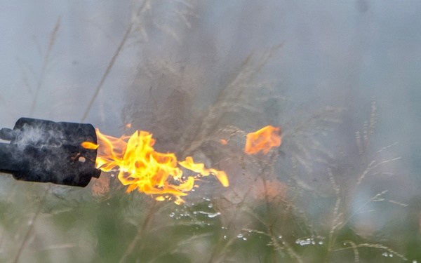 Wright-Patt conducts perscribed burn on historic prairie.