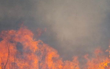 Wright-Patt conducts perscribed burn on historic prairie.