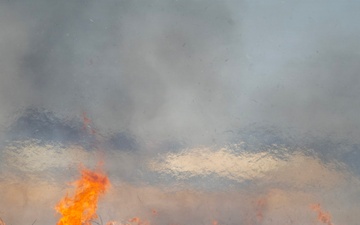 Wright-Patt conducts perscribed burn on historic prairie.