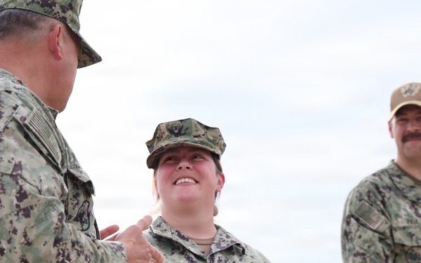 Lt. Krista Yarbrough Earns Navy Expeditionary Supply Corps Insignia