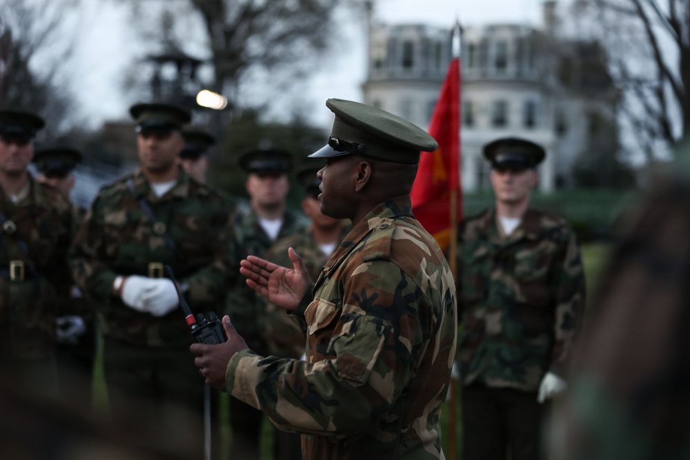 Kicking Off Battalion Night Drill at 8th &amp; I