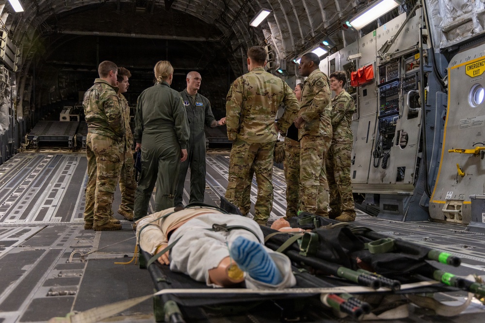 156th Airlift Squadron and 156th Aeromedical Evacuation Squadron participate in training sortie