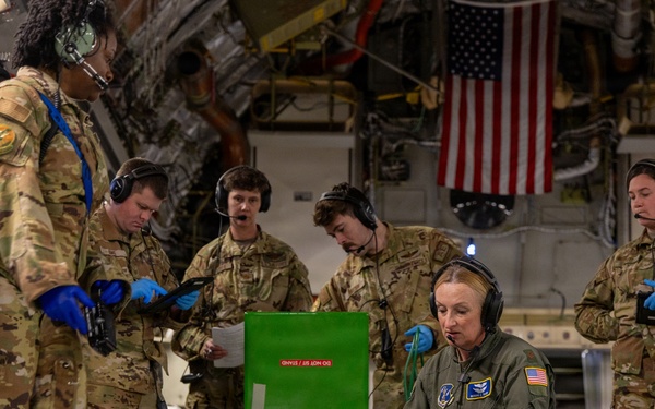 156th Airlift Squadron and 156th Aeromedical Evacuation Squadron participate in training sortie