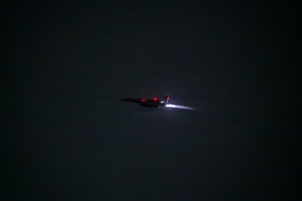 F-15E Strike Eagle Departs for Combat Flight