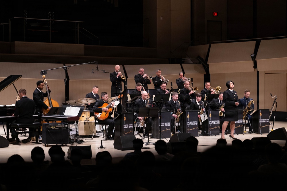 The U.S. Navy Band Commodores perform at the 2026 National Trumpet Competition