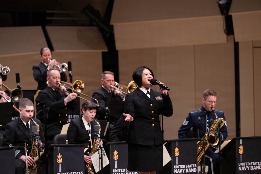 The U.S. Navy Band Commodores perform at the 2026 National Trumpet Competition