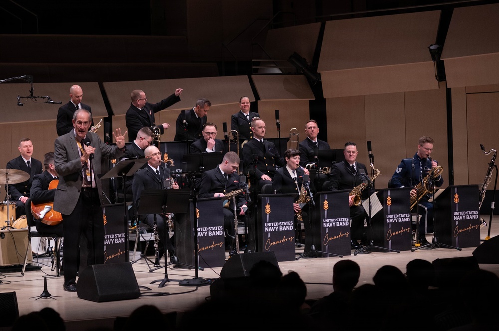 The U.S. Navy Band Commodores perform at the 2026 National Trumpet Competition