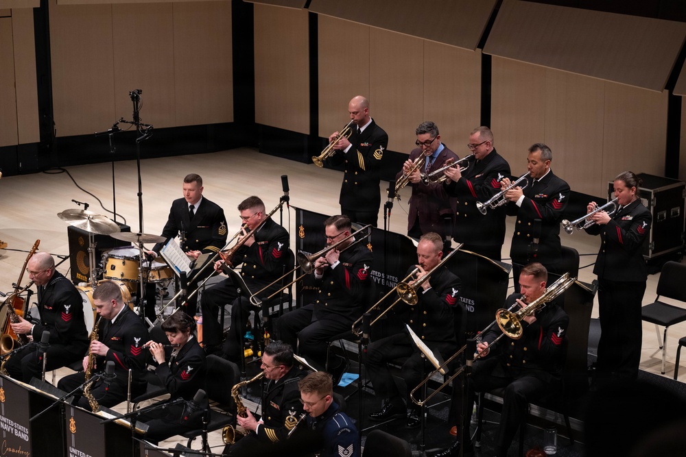 The U.S. Navy Band Commodores perform at the 2026 National Trumpet Competition