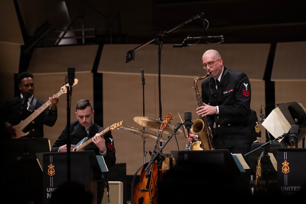 The U.S. Navy Band Commodores perform at the 2026 National Trumpet Competition