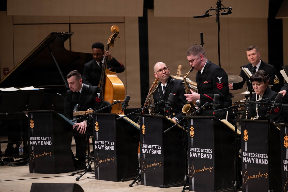 The U.S. Navy Band Commodores perform at the 2026 National Trumpet Competition
