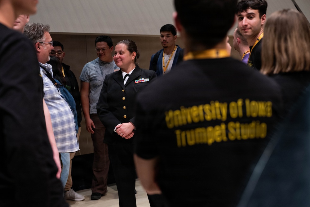 The U.S. Navy Band Commodores perform at the 2026 National Trumpet Competition