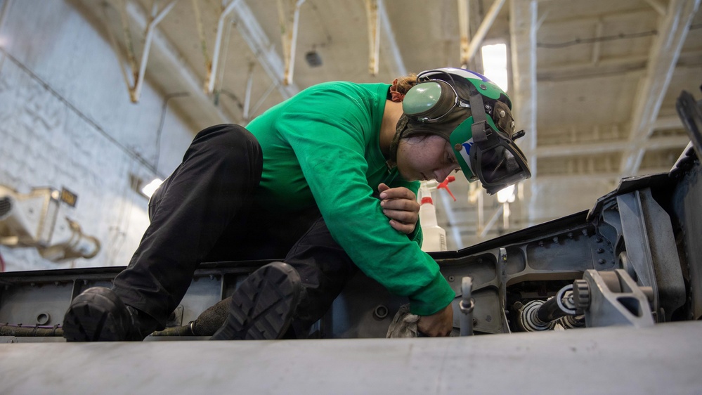 USS Gerald R. Ford (CVN 78) Conducts Maintenance During Operation Epic Fury