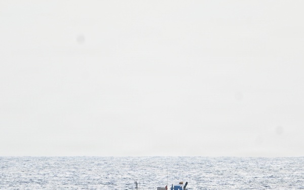 A Coast Guard Cutter Tampa boarding team interdicts nearly $12.8M in cocaine from fishing vessel towing three pangas in Eastern Pacific Ocean