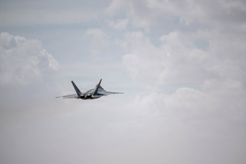 F-22 Raptors refuel during Operation Epic Fury